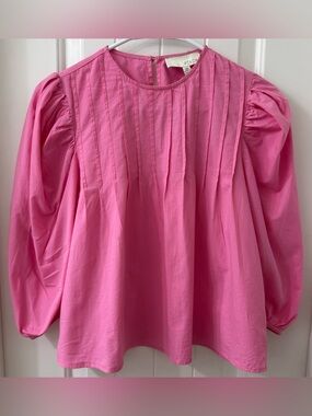 PINCH Pink Puff Sleeve Blouse Size XS NWT